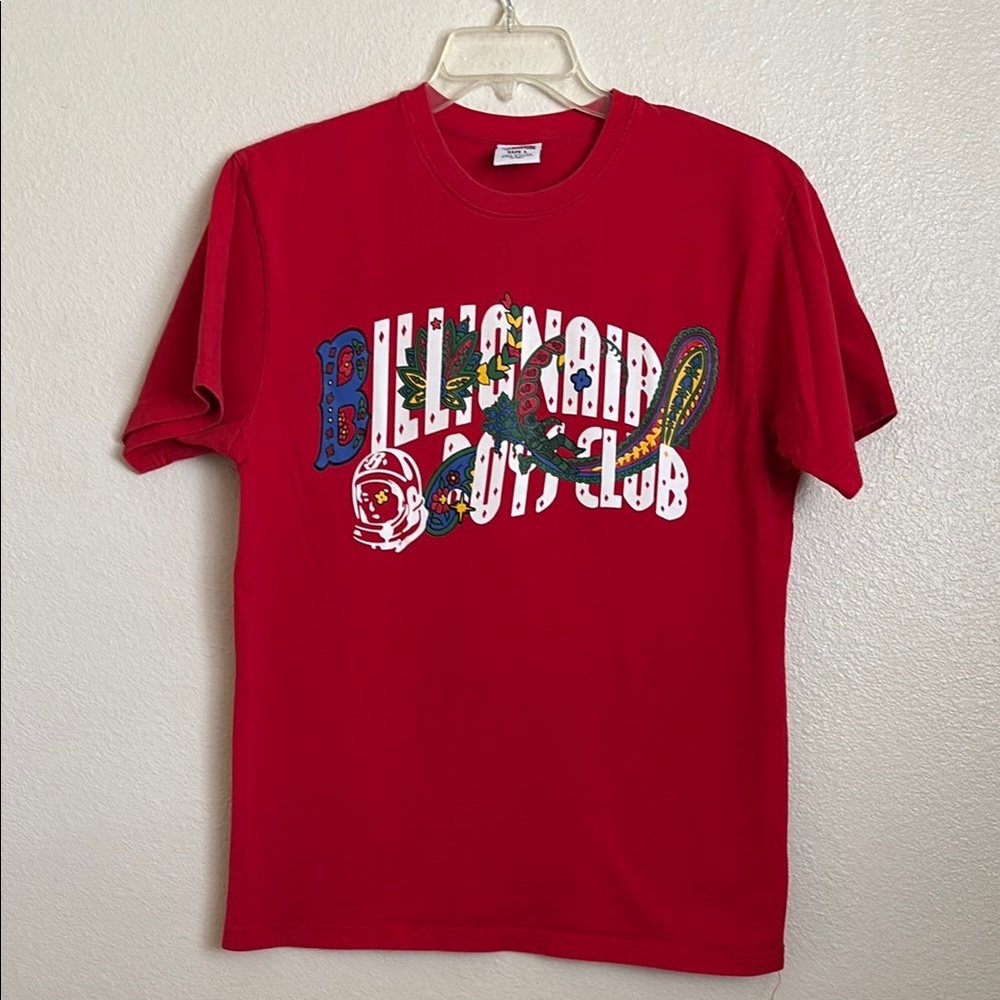 Billionaire Boys Club Red Tee with Colorful Logo